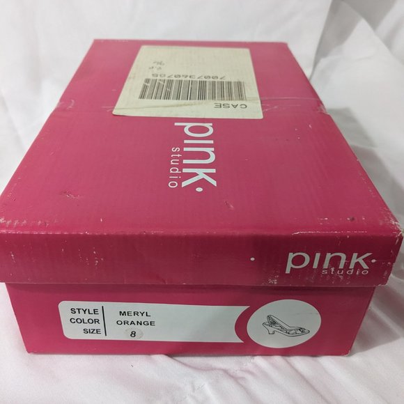 Pink Studio Meryl orange floral heels - Picture 2 of 5